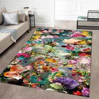 Žalių Gėlių Kilimas Spalvingas Boho Dekoras Svetainės Miegamojo Kilimas Namų Dekoras Retro Kilimas 40x60cm