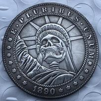 1936 m. JAV JUNGTINĖS AMERIKOS VALSTIJOS Kaukolė Laisvės statula atminimo kolekcionuojami suvenyrai Sidabrinės monetos