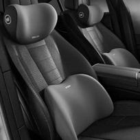 Automobilio galvos atrama Vietos atminties putplasčio galvos atrama juosmens pagalvėlė Transporto priemonės juosmens atramos pagalvė Automobilio juosmens pagalvė, skirta nuovargiui sumažinti Biuro galvos atrama pilka spalva