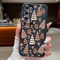 Animacinis Kalėdinis dėklas Samsung Galaxy A56 A16 A17 A36 A26 A55 A15 A25 A54 5G S25 S24 S22 Ultra S23 FE telefonui, minkštas TPU telefono dangtelis Samsung Galaxy A52 / A52S brown