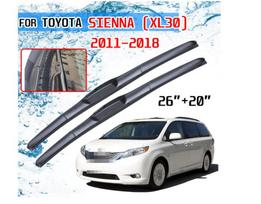 Three-stage wipers for Toyota Sienna XL30 2011-2018 automotive windshield wipers Sienna XL30 2011-2018 26 inch + 20 inch
