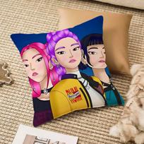K-Kpop Demonas Medžiotojai Pagalvės užvalkalas Apsauga nuo dulkių erkučių Nematomas užtrauktukas Sofos-lovos double sided printing:30X30cm