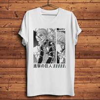 AOT Unisexga Sasha Levi AckerUnisex Hanji Zoe Armin Arlert Funny Titan Anime TShirtHomme White Casual TshirtUnisex Streetwear Tee S