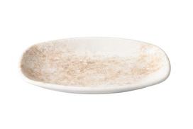 Serviravimo lėkštė PORLAND PIOLI, porcelianas, 29 x 16 cm, baltos ir rudos sp.