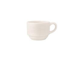 Puodelis PORLAND PIOLI, porcelianas, 220 ml, baltos ir rudos sp.