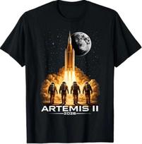 Artemis Launch to The Moon Astronaut Explorer T- Shirt L