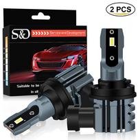 2vnt H8 H11 LED priekinių žibintų lemputės 9005 HB3 9006 HB4 9012 Hir2 automobilio priekinė lemputė 6500K balta itin ryški 12000LM 60W 12V rūko žibintų lemputė 9005 HB3