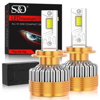 2vnt 300W 140000LM H1 H4 H7 LED priekinių žibintų lemputės Canbus H8 H11 9005 HB3 9006 HB4 9012 Hir2 turbo LED lemputė trijų varinių vamzdžių automatinis priekinis žibintas Super Bright H7