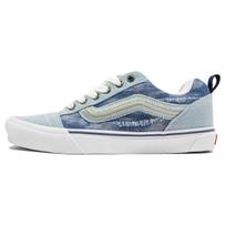 Vans Knu Skool Versatile Comfortable Durable Low-Top Skate Shoes Unisex Sneakers White Blue VN000E54NWD 35 gray