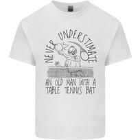 Never Underestimate an Old Man Table Tennis Kids T-Shirt Childrens XL