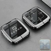 Zeekr išmanus Bluetooth raktų dėklas: Suderinamas su 001, 007, 009, Zeekr X nauju modeliu NFC vyrų apvaliu sagtuku black