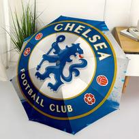 Chelsea Football Club Crest- Automatic Opening and Closing, 8-rib Structure Portable Umbrella, Suitable for Men and Women in All Seasons - P blue