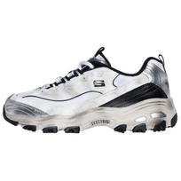 Skechers DLites 1.0 Leather Comfortable Retro Shock Absorbing Durable Supportive Lightweight Low Top Dad Shoes Women sneakers White Black 150245-WBKS 37 white