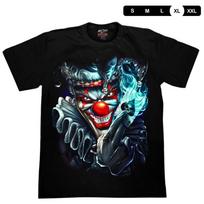T Shirt Clown Skull Fire Villain Graphic Mens Glow In The Dark Art New Year Gift S įvairiaspalvis