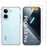 Shockproof Case for Xiaomi Poco X8 Pro 5G and 2 Tempered Glass Screen Protectors Phonillico®