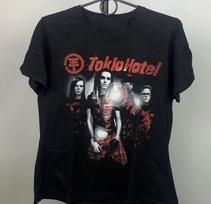 VINTAGE 2009 Tokio Hotel Grupės Pakartotinai Spausdintas Juodas S dydis iki 5XL Koncertiniai Marškinėliai TU902 L black