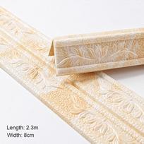 1PC/230CM*8CM Linijinės grindjuostės, vandeniui atsparus 3D putplasčio sienų lipdukas