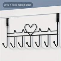 1 vnt. Virš durų kablys be skylių, kad būtų patogu laikyti ir tvarkyti Love Money [Black] gray