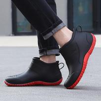 Madingi unisex batai nuo lietaus Vyriški patogūs darbo batai nuo lietaus virtuvės Neslystantys vandeniui atsparūs specialūs batai lauko žvejybos batai 36 gray