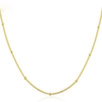 35 -80cm Mažas 925 prabos sidabro su aukso spalvos karoliukais šaligatvio grandinėlės čokerio vėrinys moterims mergaitėms papuošalai Kolye Collares Ketting 40cm white