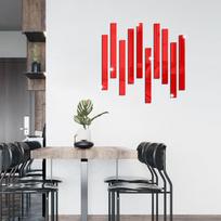3*30cm Akrilinis Veidrodis Apvadas Dekoratyvinės Linijos Sienų Lipdukai Lubų Juosmens Linija Pasidaryk Pats Lipnus 1pc raudona
