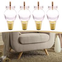 4 Pieces Acrylic Furniture Legs Cabinet Feet Home DIY Hardware Portable Sofa Couch Replacement