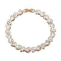 Trendy Crystal Women Tennis Bracelets with Cubic Zirconia Stone Simulated Diamonds Wristchain Bride Party Accessory balta