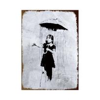 Banksy Grafiti Menas Metalo Skardos Ženklas Gatvės Sienos Tapyba Meilė Mažas Berniukas Plakatas Svetainės Koridoriaus Baro Namų Dekoras 26T0104 26T0104 20x30cm