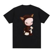 Yoshitomo Nara Cat Duck T-shirt Women T Shirt New TEE TSHIRT Womens Tops S juoda