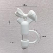 Bow Straw Cap for STANLEY Water Cup - Food Grade Silicone Straw Lid Available white