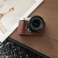 PU odos pusinis dėklas fotoaparatui Fujifilm XM5 Fuji X-M5, dugno baterijos skyrelio dangtelis
