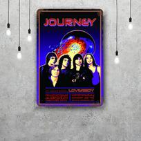 Journey Band Senoviniai Metaliniai Skardos Ženklai Plakatai Dekoras Retro Metalinė Plokštelė Sienos Meno Dekoras Garažui Barui 20x30cm（7.8x11.8inch） blue