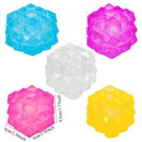 Nice Cube Squishy Sensory Toy Crystal Diamond Stress Relief Ball Fidget Cube for Anxiety ADHD Office Desk Calming Gadget rožinė
