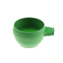 Parrot Food Water Bowl Feeder Mini Plastic Birds Pigeons Cage Sand Cup Feeding S green