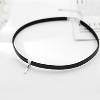 Black Collar Neckband Choker Neck Chain Accessory Necklace New Female Xia Xiaozhong Collarbone Chain 33.5CM white