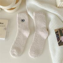 Žieminės kojinės Ins Middle Tube Socks Harajuku Floor Socks Creative pliušinės kojinės Pradžia smėlis