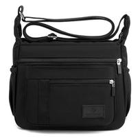 Mada Pečių Rankinė Crossbody Moterims Kurjerių Krepšiai Vandeniui Atsparus Nailonas Moteriška Rankinė 28x22x11cm juoda