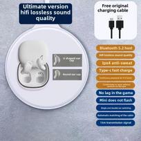 Miego triukšmą slopinančios ausinės Bluetooth Itin ilgas veikimo laikas Bluetooth ausinės Mini įdedamos belaidės ausinės balta