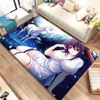 3D seksualios merginos vidurinės mokyklos DxD anime kilimėlis, kilimas namams, svetainė, miegamasis, sofa, kilimėlio dekoras, vaikams, neslystantis grindų kilimėlis, dovana 40x60cm(15x23in) gray