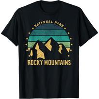 Retro Rocky Mountains National Park US Vintage Mountains T-Shirt S juoda