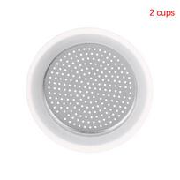 Silikoninės tarpinės + Aliuminio filtras Moka kavinukas Kavos buteliukas Pakeitimas Suderinamas 9 cup white