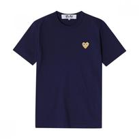 Comme Des Gar Ons Play Gold HearT PaTch Unisex T shirT Ax T216 051 AX-T216-051 2 (XS) black