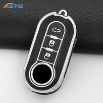 Car Key Case Cover for Fiat 500 Ducato Panda 500L Punto Lancia Musa for Citroen Car Keyring Luxury Keychain Interior Accessories
