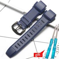 Laikrodžių priedai Casio Protrek PRG 260 500 510 250 PRW-3500 2500 5100 vyrams Dirželis Apyrankė Vandeniui atsparus Derva Guma Laikrodžio apyrankė PRG-260 blue