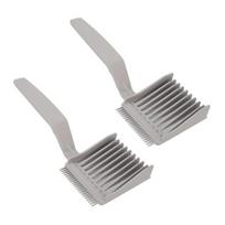 2 vnt. Barber Fade Comb Antistatic Vyriškos lenktos maišymo plokščios viršutinės plaukų kirpimo šukos plaukų kirpimo šukos Namų salonas Profesionalios kirpėjos stiliaus šukos 2pcs pilka
