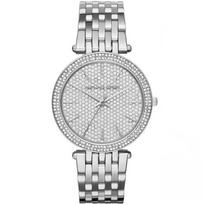 Michael Kors MK3437 Darci Silver Crystal Pave Women's Watch 39mm sidabras