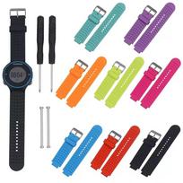 Compatible Silicone Sports Band for Garmin Forerunner 220/230/235/620/630/735XT Forerunner 235/735XT with Screw Bar mėlyna