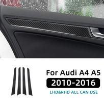 Tikra minkšta anglies pluošto plėvelė suderinamam automobiliui A4 A5 B8 2010 2011 2012 2013 2014 2015 2016 RHD LHD Automobilio durų dekoravimo skydelio lipduko priedai. For LHD Black juoda