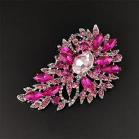 Crystal Trend Brooch Temperament Rhinestone Water Drop Corsage Women'S Clothing Accessories Gifts gray