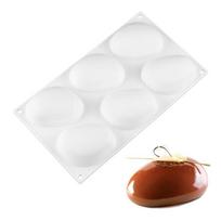 Bakeware Elliptical Pebble Stone Silicone Mold for Cake Mousse Dessert Chocoalte Non-Stick Soap Mould